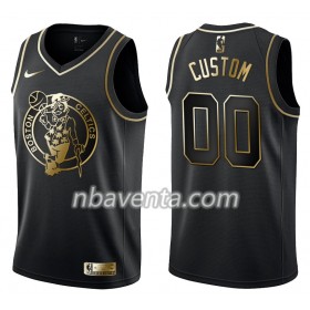 Camiseta Hombre Boston Celtics Personalizadas Nike Negro Golden Edition Swingman